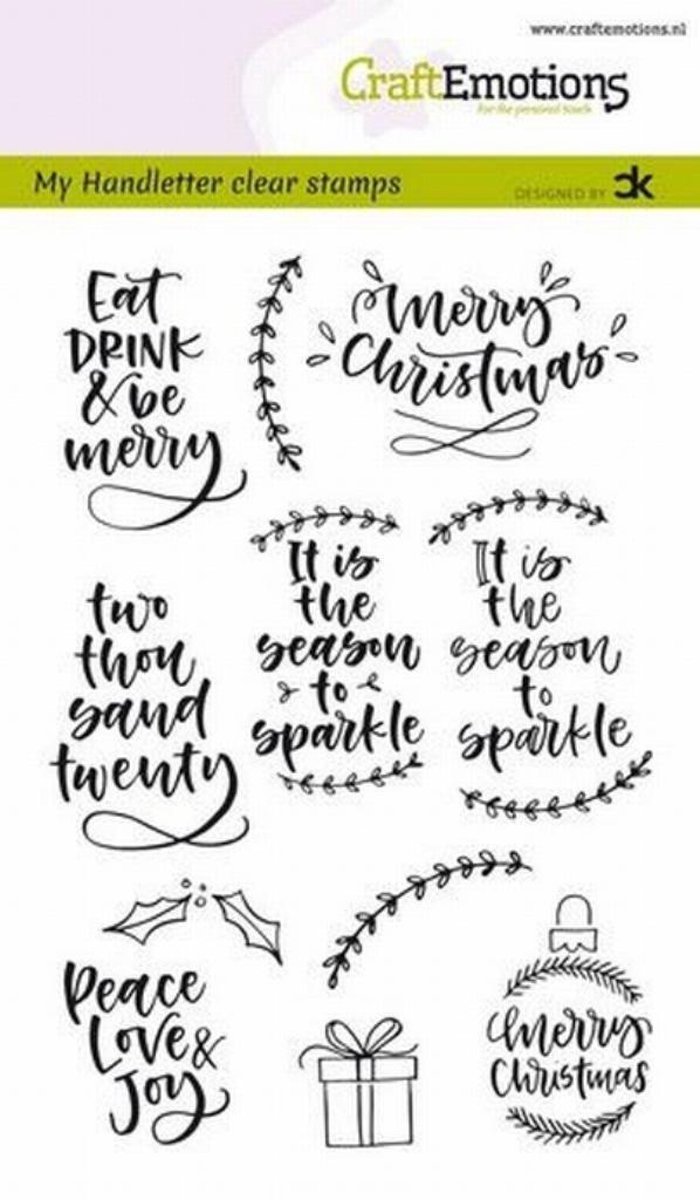 CraftEmotions CraftEmotions stempel A6 | Handletter | Christmas 2